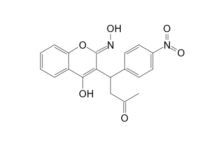 4-Hydroxy-3-[1'-(p-nitrophenyl)-3'-oxobutyl]-2H-[1]benzopyran-2-one - Oxime