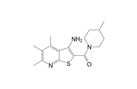 (3-amino-4,5,6-trimethyl-2-thieno[2,3-b]pyridinyl)-(4-methyl-1-piperidinyl)methanone