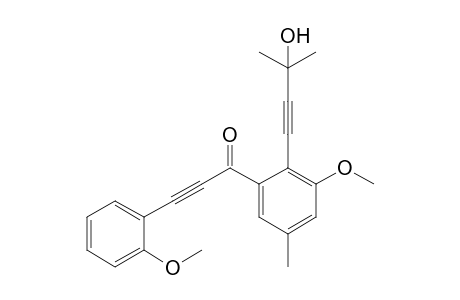 1-[2-(3-Hydroxy-3-methylbut-1-ynyl)-3-methoxy-5-methylphenyl]-3-(2-methoxyphenyl)prop-2-yn-1-one