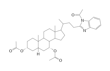 3.alpha.,7.alpha.-Diacetoxy-23-(1'-acetylbenzimidazol-2'-yl)nor-cholane