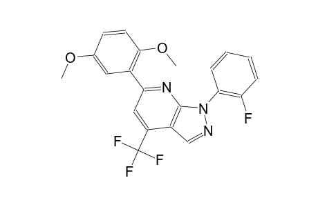 1H-pyrazolo[3,4-b]pyridine, 6-(2,5-dimethoxyphenyl)-1-(2-fluorophenyl)-4-(trifluoromethyl)-