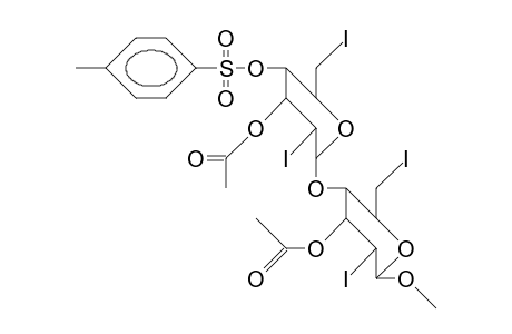 Methyl-3-oac-4-O-(3-oac-2,6-dideoxy-2,6-diiodo-4-ots-A-altropyranosyl)-2,6-dideoxy-2,6-diiodo-A-D-altropyranoside
