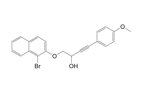 1-(1-bromanylnaphthalen-2-yl)oxy-4-(4-methoxyphenyl)but-3-yn-2-ol