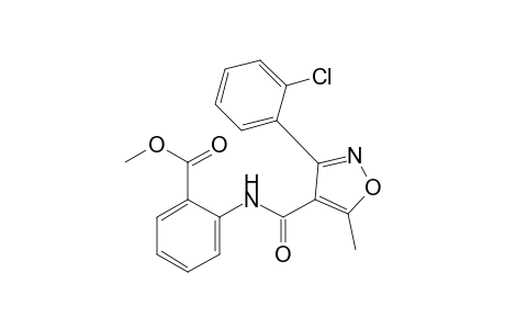 N-{[3-(o-chlorophenyl)-5-methyl-4-isoxazolyl]carbonyl}anthranilic acid, methyl ester