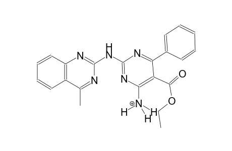 4-pyrimidinaminium, 5-(ethoxycarbonyl)-2-[(4-methyl-2-quinazolinyl)amino]-6-phenyl-