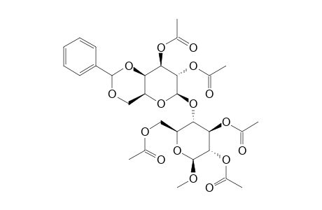 METHYL-2,3-DI-O-ACETYL-4,6-O-BENZYLIDENE-BETA-D-GALACTOPYRANOSYL-(1,4)-2,3,6-TRI-O-ACETYL-BETA-D-GLUCOPYRANOSIDE