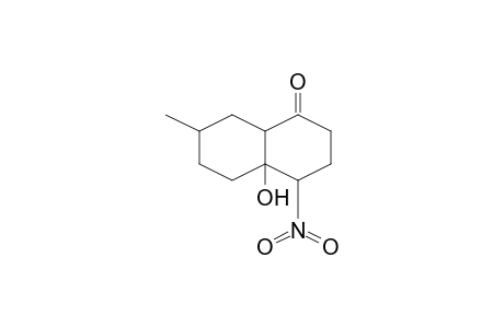 1(2H)-Naphthalenone, octahydro-4a-hydroxy-7-methyl-4-nitro-, (4.alpha.,4a.alpha.,7.alpha.,8a.beta.)-