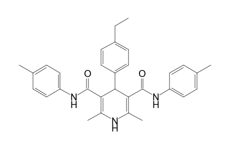 4-(4-Ethylphenyl)-2,6-dimethyl-3,5-bis-N-(4-methylphenyl)-carbamoyl-1,4-dihydro-pyridine