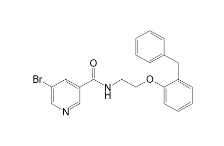 5-Bromanyl-N-[2-[2-(phenylmethyl)phenoxy]ethyl]pyridine-3-carboxamide