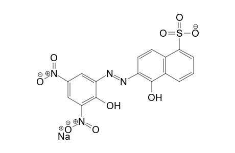 1-Naphthalenesulfonic acid, 5-hydroxy-6-[(2-hydroxy-3,5-dinitrophenyl)azo]-, monosodium salt