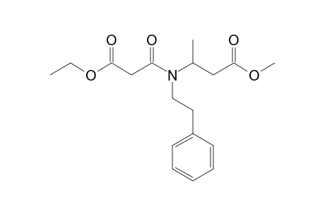 3-[(3-ethoxy-3-keto-propanoyl)-phenethyl-amino]butyric acid methyl ester