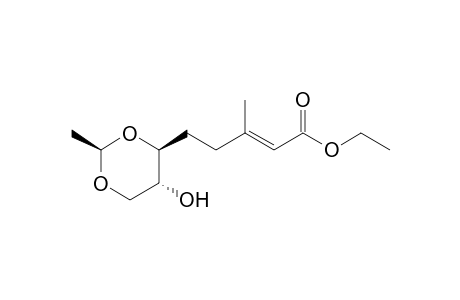 (E)-5-[(2R,4S,5R)-5-hydroxy-2-methyl-1,3-dioxan-4-yl]-3-methyl-2-pentenoic acid ethyl ester