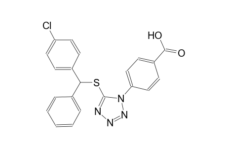 benzoic acid, 4-[5-[[(4-chlorophenyl)phenylmethyl]thio]-1H-tetrazol-1-yl]-