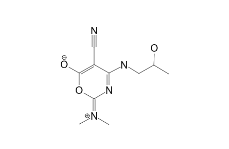 2-DIMETHYLAMINO-4-(2-HYDROXYPROPYLAMINO)-6-OXO-6H-1,3-OXAZINE-5-CARBONITRILE