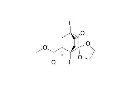 Methyl (1R*,4S*,8S*)-8-methyl-2,5-dioxobicyclo[2.2.2]octane-8-carboxylate 5-ethylene ketal