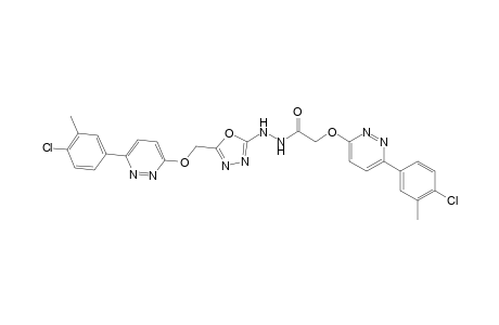 2-((6-(4-Chloro-3-methylphenyl)pyridazin-3-yl)oxy)-N-(5-(((6-(4-chloro-3-methylphenyl)pyridazin-3-yl)oxy)methyl)-1,3,4-oxadiazol-2-yl)acetohydrazide