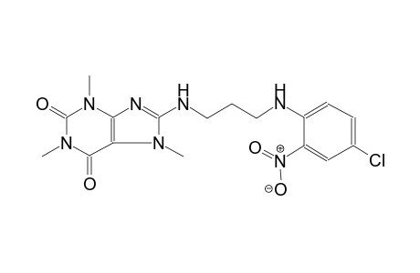 8-{[3-(4-chloro-2-nitroanilino)propyl]amino}-1,3,7-trimethyl-3,7-dihydro-1H-purine-2,6-dione