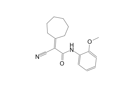 2-cyano-2-cycloheptylidene-N-(2-methoxyphenyl)acetamide