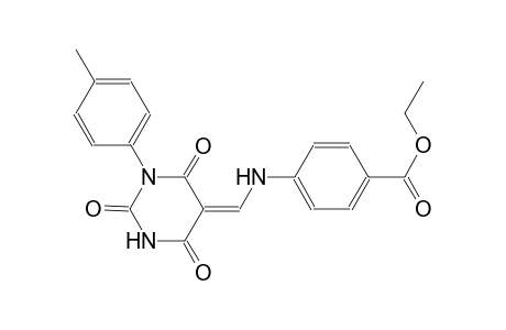 ethyl 4-{[(Z)-(1-(4-methylphenyl)-2,4,6-trioxotetrahydro-5(2H)-pyrimidinylidene)methyl]amino}benzoate