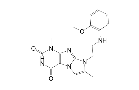 1H-imidazo[2,1-f]purine-2,4(3H,8H)-dione, 8-[2-[(2-methoxyphenyl)amino]ethyl]-1,7-dimethyl-