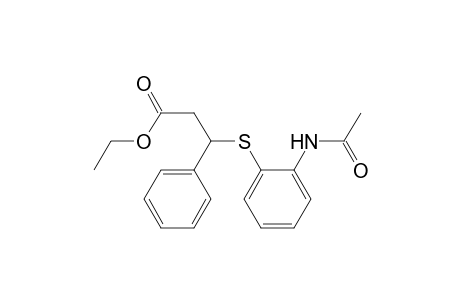 Ethyl 3-[2-(acetylamino)phenylthio]-3-phenyl-propanoate
