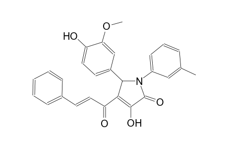 3-hydroxy-5-(4-hydroxy-3-methoxyphenyl)-1-(3-methylphenyl)-4-[(2E)-3-phenyl-2-propenoyl]-1,5-dihydro-2H-pyrrol-2-one
