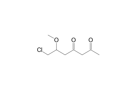 7-Chloranyl-6-methoxy-heptane-2,4-dione