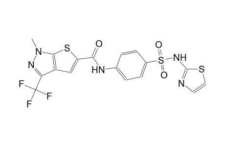 1-methyl-N-{4-[(1,3-thiazol-2-ylamino)sulfonyl]phenyl}-3-(trifluoromethyl)-1H-thieno[2,3-c]pyrazole-5-carboxamide