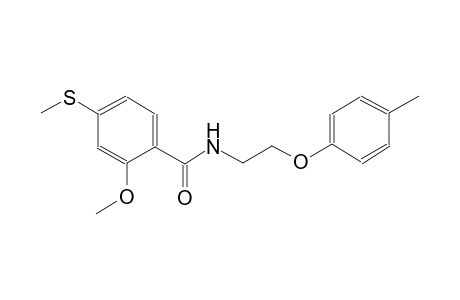 2-methoxy-N-[2-(4-methylphenoxy)ethyl]-4-(methylsulfanyl)benzamide