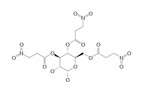 3,4,6-TRI-O-(3-NITROPROPANOYL)-ALPHA-D-GLUCOPYRANOSE