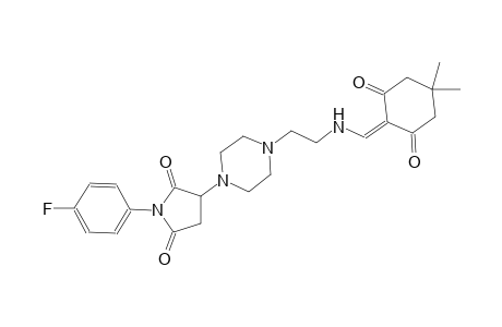 3-[4-(2-{[(4,4-dimethyl-2,6-dioxocyclohexylidene)methyl]amino}ethyl)-1-piperazinyl]-1-(4-fluorophenyl)-2,5-pyrrolidinedione