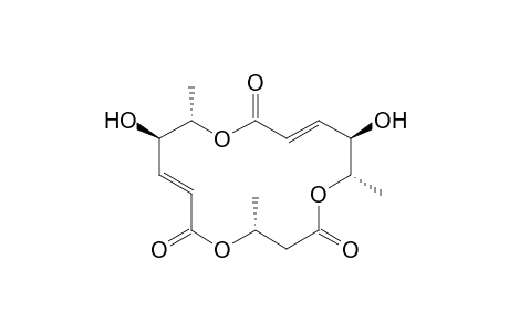 (4R,7E,9R,10S,13E,15R,16S)-4,10,16-trimethyl-9,15-bis(oxidanyl)-1,5,11-trioxacyclohexadeca-7,13-diene-2,6,12-trione