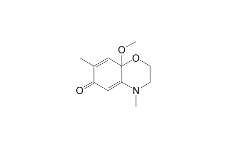 4,7-DIMETHYL-8A-METHOXY-3,4-DIHYDRO-2H-1,4-BENZOXAZIN-6(8AH)-ONE