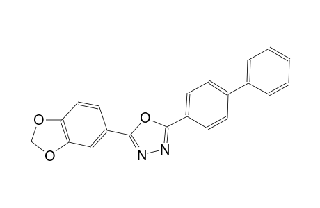 2-(1,3-benzodioxol-5-yl)-5-[1,1'-biphenyl]-4-yl-1,3,4-oxadiazole