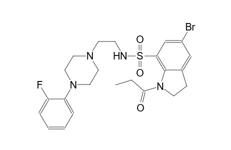 5-bromo-N-{2-[4-(2-fluorophenyl)-1-piperazinyl]ethyl}-1-propionyl-7-indolinesulfonamide