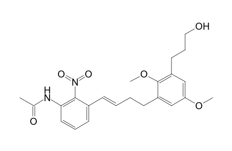 1-(3'-Acetylamino-2'-nitrophenyl)-4-[3'-(3"-hydroxypropyl)-2',5'-dimethoxyphenyl]-1-butene