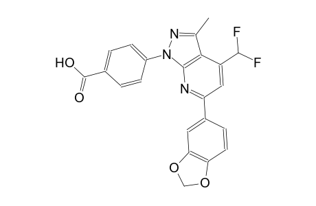 benzoic acid, 4-[6-(1,3-benzodioxol-5-yl)-4-(difluoromethyl)-3-methyl-1H-pyrazolo[3,4-b]pyridin-1-yl]-