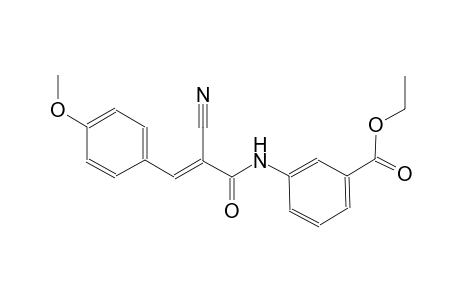 benzoic acid, 3-[[(2E)-2-cyano-3-(4-methoxyphenyl)-1-oxo-2-propenyl]amino]-, ethyl ester