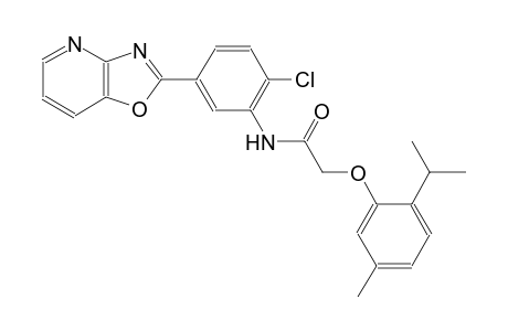 N-(2-chloro-5-[1,3]oxazolo[4,5-b]pyridin-2-ylphenyl)-2-(2-isopropyl-5-methylphenoxy)acetamide