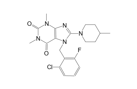 1H-purine-2,6-dione, 7-[(2-chloro-6-fluorophenyl)methyl]-3,7-dihydro-1,3-dimethyl-8-(4-methyl-1-piperidinyl)-