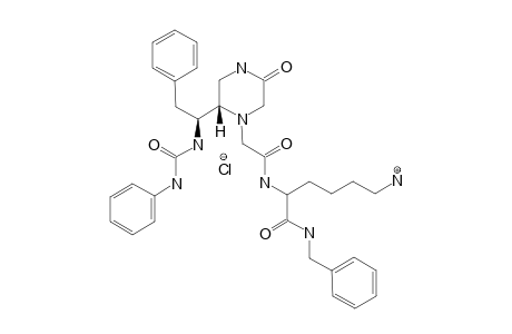 N-[2-[5-OXO-(2S)-[2-PHENYL-(1S)-(3-PHENYLUREIDO)-ETHYL]-PIPERAZIN-1-YL]-ACETYL]-LYS-NH-BN-HYDROCHLORIDE