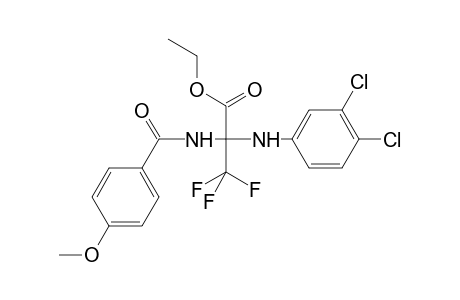 Ethyl 2-[(3,4-dichlorophenyl)amino]-3,3,3-trifluoro-2-[(4-methoxyphenyl)formamido]propanoate