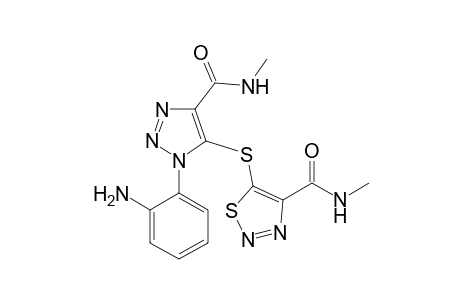 5-[3-(2-aminophenyl)-5-(methylcarbamoyl)triazol-4-yl]sulfanyl-N-methyl-thiadiazole-4-carboxamide
