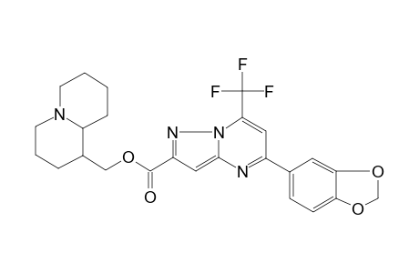 Pyrazolo[1,5-a]pyrimidine-2-carboxylic acid, 5-(1,3-benzodioxol-5-yl)-7-(trifluoromethyl)-, (octahydro-2H-quinolizin-1-yl)methyl ester