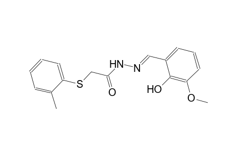 N'-[(E)-(2-Hydroxy-3-methoxyphenyl)methylidene]-2-[(2-methylphenyl)sulfanyl]acetohydrazide