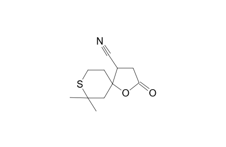 7,7-Dimethyl-2-oxo-1-oxa-8-thiaspiro[4.5]decane-4-carbonitrile
