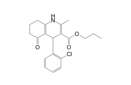 propyl 4-(2-chlorophenyl)-2-methyl-5-oxo-1,4,5,6,7,8-hexahydro-3-quinolinecarboxylate