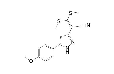 2-[5-(4-Methoxyphenyl)-1H-pyrazol-3-yl-3-(dimethylthio)acrylonitrile