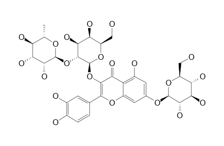 QUERCETIN-3-O-ALPHA-L-RHAMNOPYRANOSYL-(1->2)-BETA-D-GALACTOPYRANOSIDE-7-O-BETA-D-GLUCOPYRANOSIDE