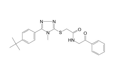 2-[[5-(4-tert-butylphenyl)-4-methyl-1,2,4-triazol-3-yl]sulfanyl]-N-phenacyl-acetamide